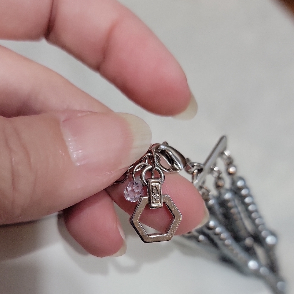 Vera Wang Silver Beaded Necklace - Picture 8 of 9